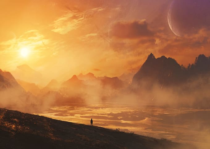 create stunning sci fi concept art and environment design