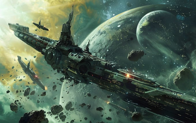 draw sci fi illustration and sci fi art
