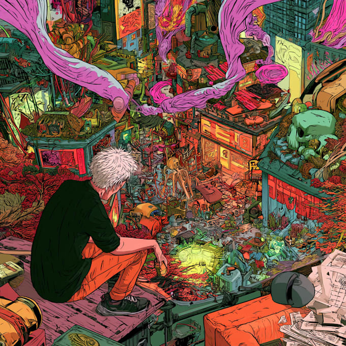 comic book illustration with comic book illustrator