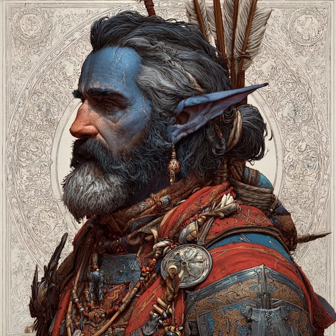 design custom fantasy warrior characters for dnd and rpg