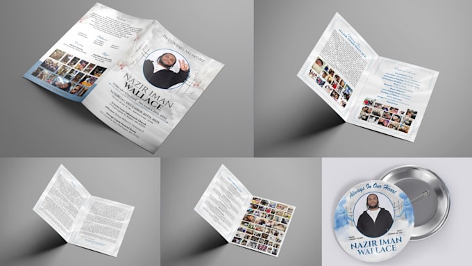 design urgent funeral obituary memorial program booklet 2hrs