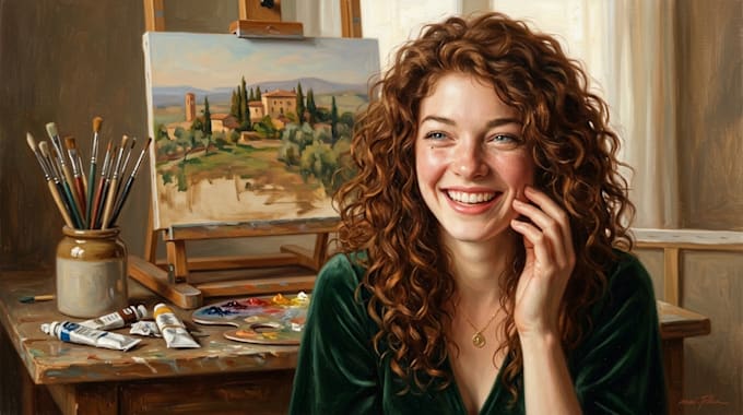 draw digital oil painting