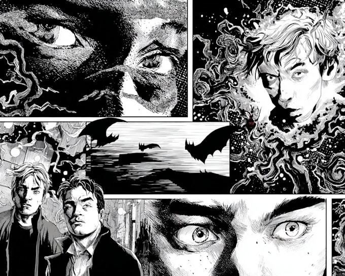 draw professional comic book pages and graphic novel art