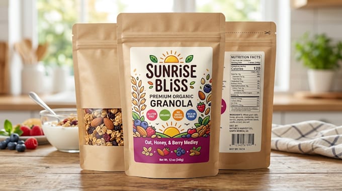 design print ready product packaging and label