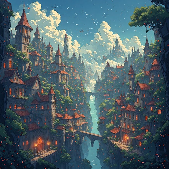 design amazing fantasy landscape