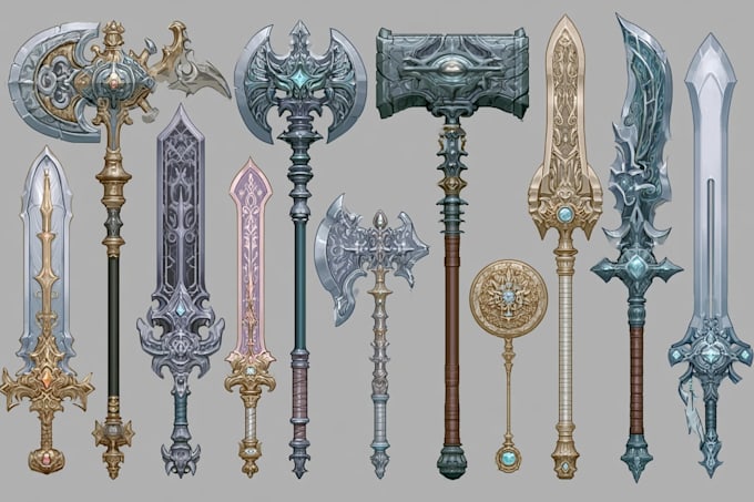design unique weapons illustrations