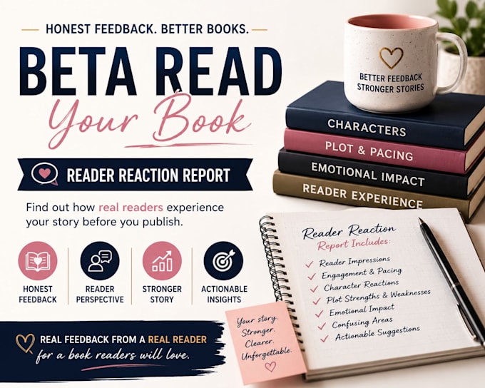beta read your book and provide an honest reader reaction report