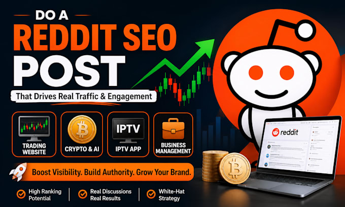 do reddit SEO post for business management saas, crypto website ai app promotion