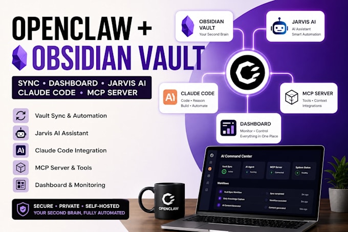 openclaw obsidian vault sync dashboard jarvis ai claude code mcp server