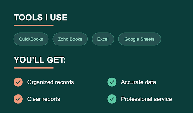 provide professional bookkeeping and financial reporting
