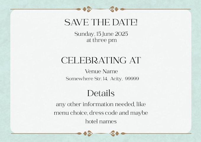 make double sided wedding card