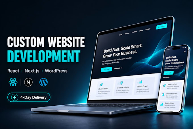 do custom website development, web design and web development