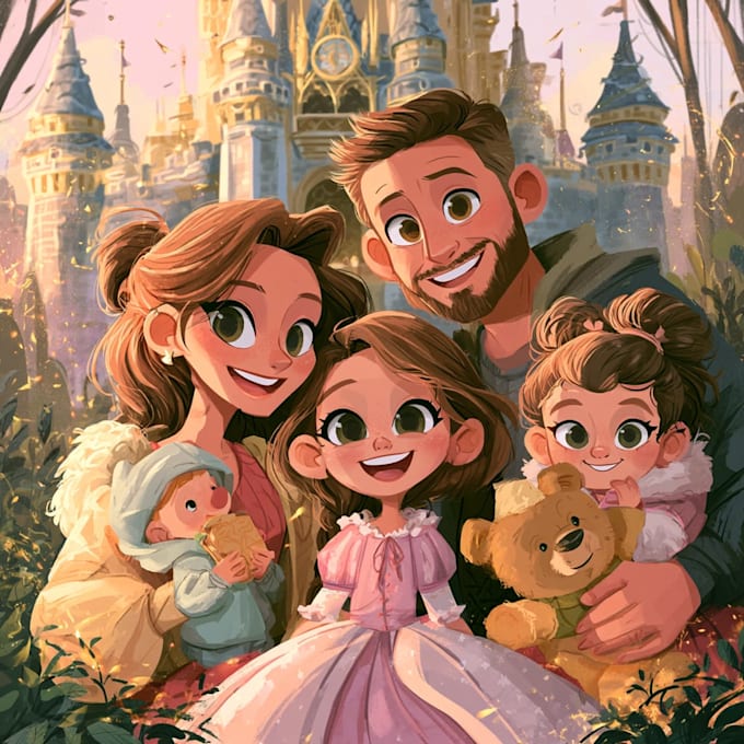 design a disney family portrait