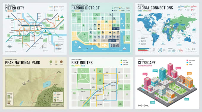 draw vector map in illustrator