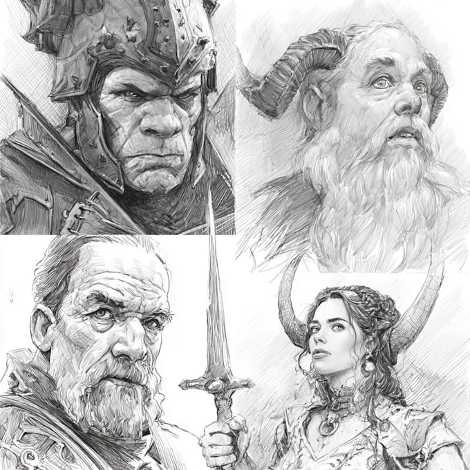 create professional fantasy character artwork