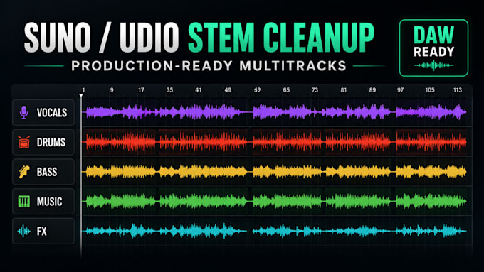 turn your suno or udio stems into clean daw ready multitracks
