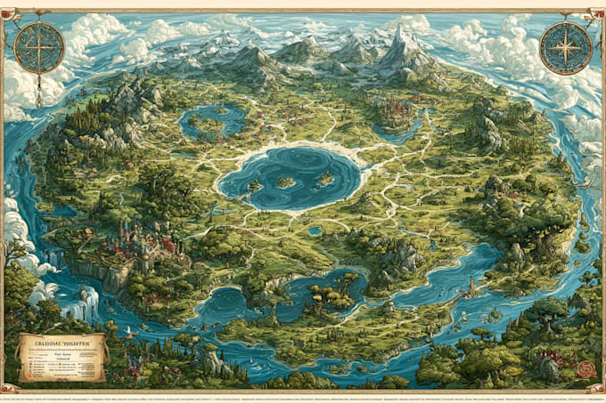 draw a custom fantasy world map