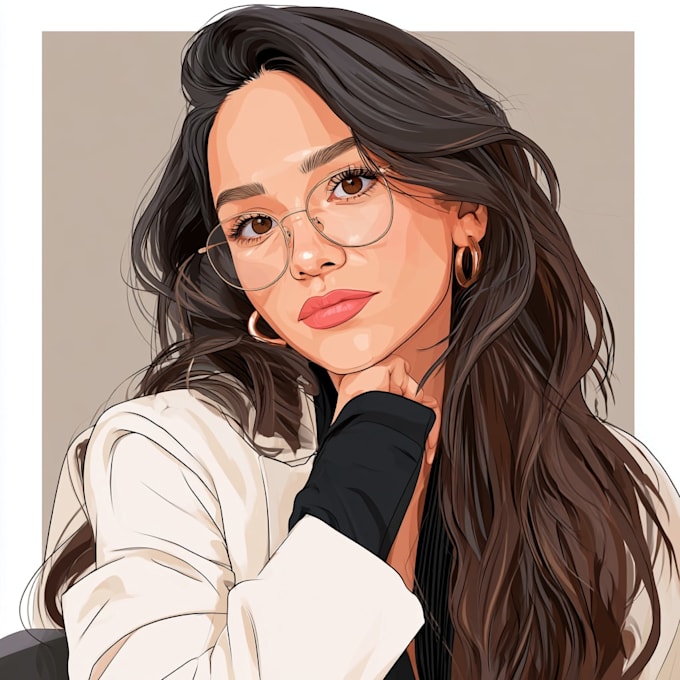 create cartoon vector portrait from photo
