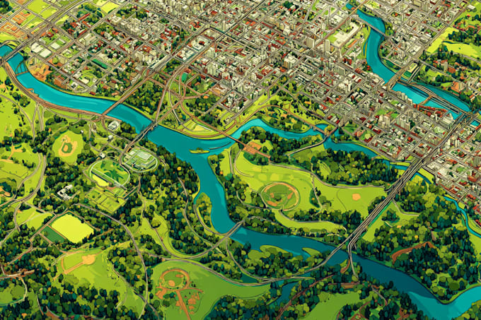 map illustration vector illustration