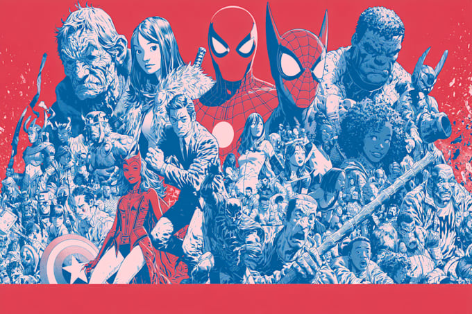 draw custom comic book illustrations and superhero artwork