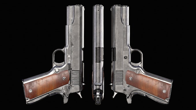 model a game ready 3d weapon