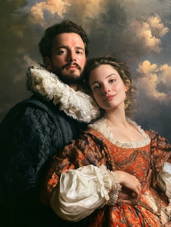 oil painting portrait and illustrations