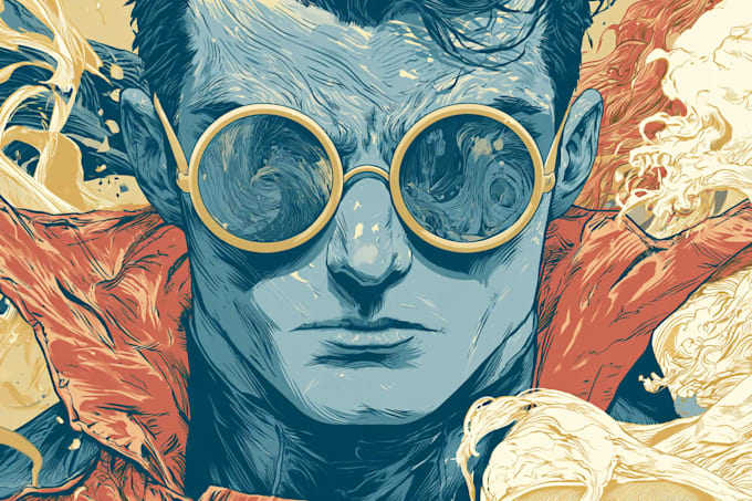 create epic superhero graphic novel art and comic