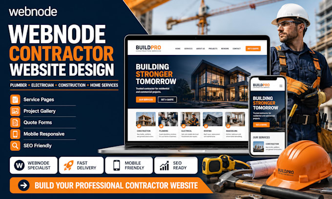 do webnode contractor website design plumber electrician construction services