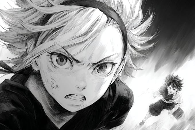 draw professional anime book cover