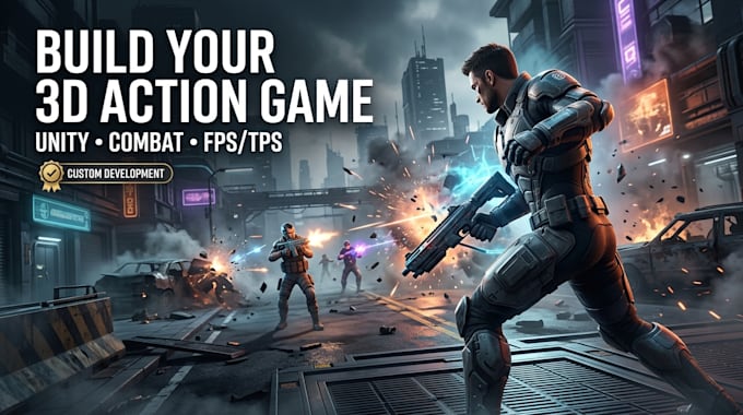 develop 3d action game, unity 3d game development, 3d fps game, 3d shooting game