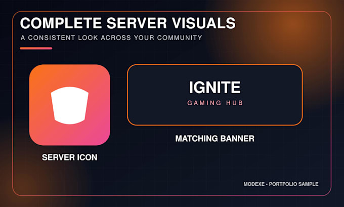 design a professional discord server logo and banner