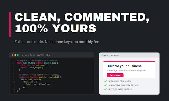 develop a custom elementor widget or addon for wordpress