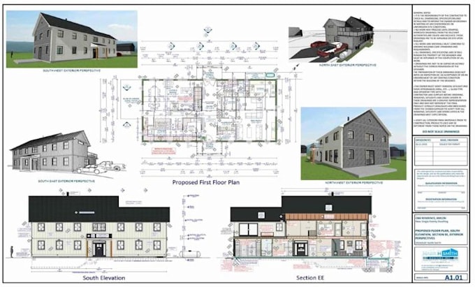 draft california residential permit drawings in autocad