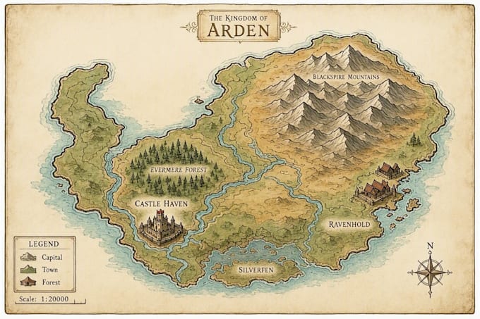 design a custom dnd fantasy map for your tabletop rpg campaign