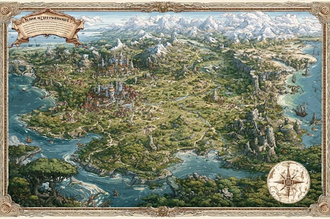 make an amazing fantasy map illustration