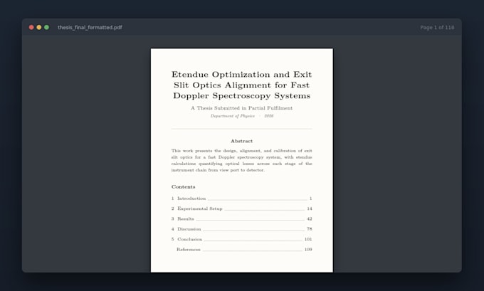 format and edit your thesis or paper in latex