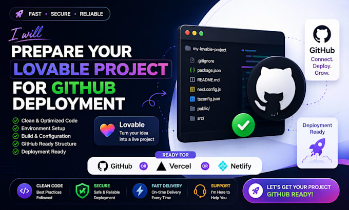 prepare your lovable project for github deployment