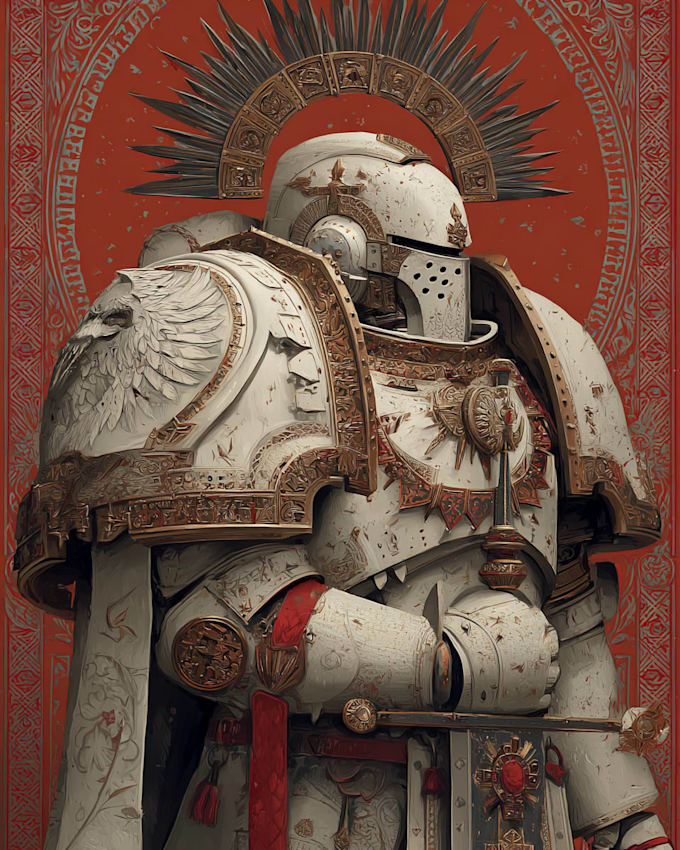 draw custom warhammer 40k character illustrations and grimdark art