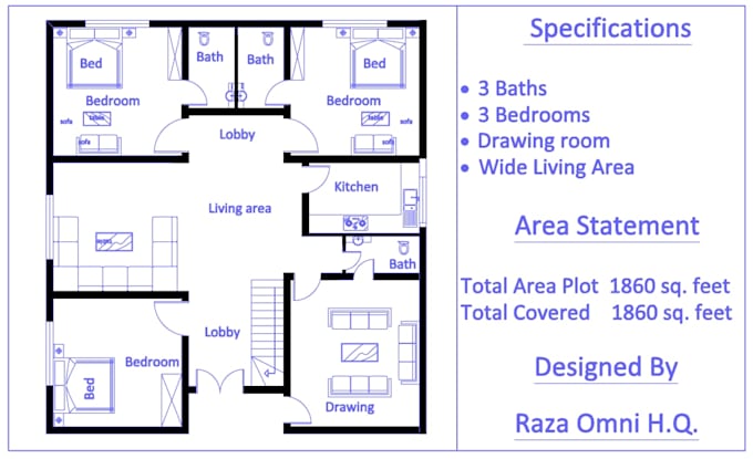 design autocad 2d floor plans and 3d house modeling