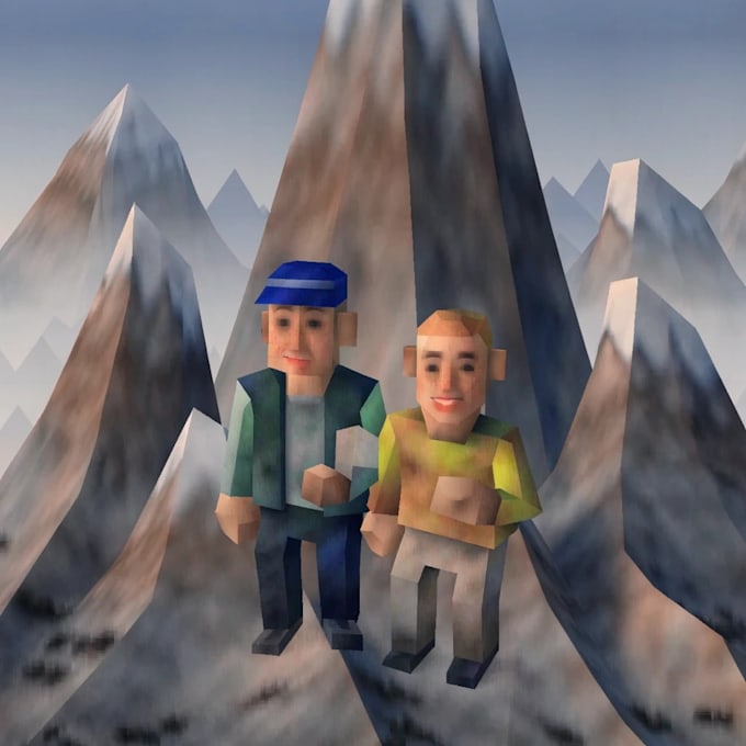 create a 2d low poly model