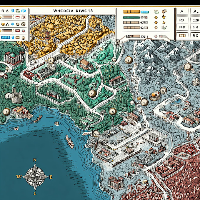 draw vector map in illustrator
