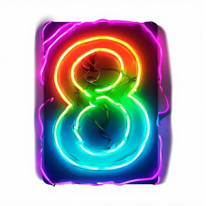 design 3 custom neon logo in 8hrs