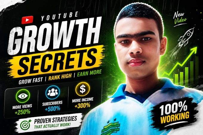 design professional youtube thumbnails and banners