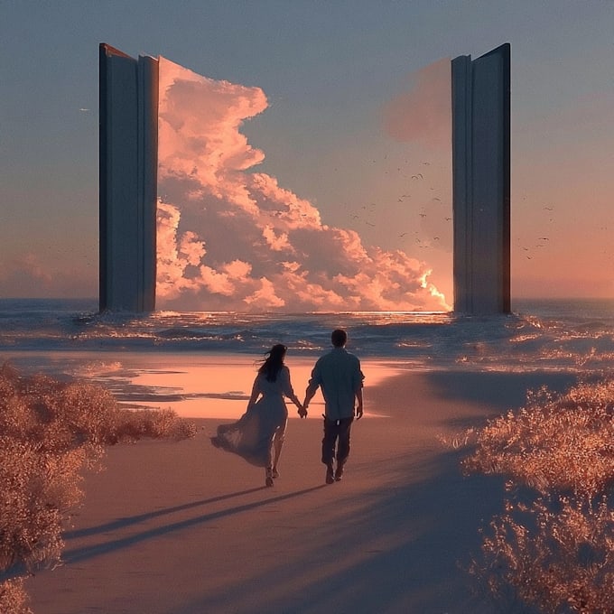 design romantic book cover with art