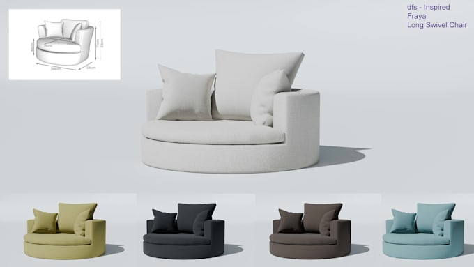 make furniture for you in blender and render it