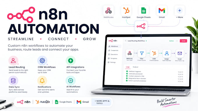 build n8n lead routing, CRM workflows and business automation