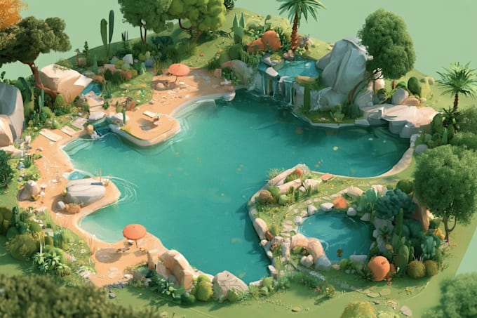 design custom 2d  backgrounds, landscapes