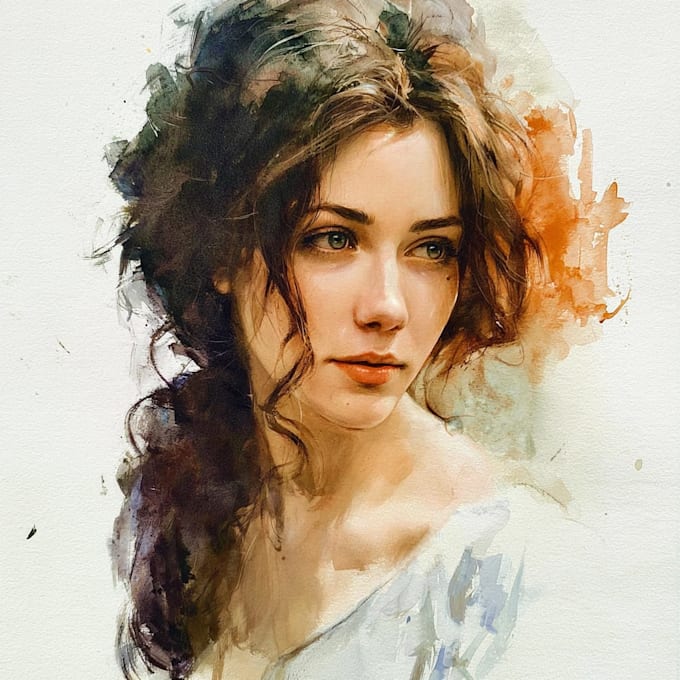 do a watercolor digital portrait