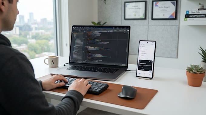 develop a professional android app with kotlin and firebase