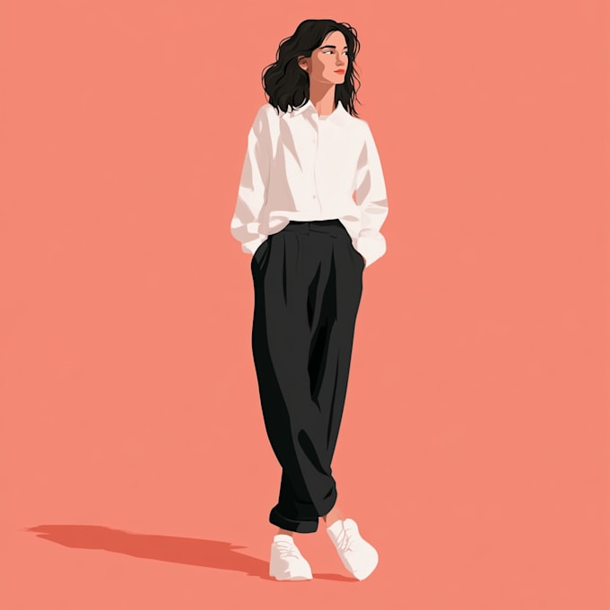 create custom flat character illustrations